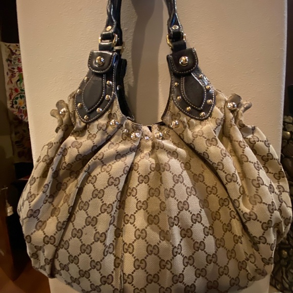Vintage Gucci studded Pelham Guccissima  hobo - Picture 8 of 14
